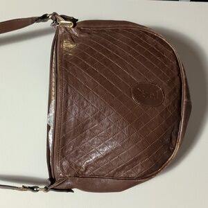 YSL Brown Quilted Leather Shoulder Bag